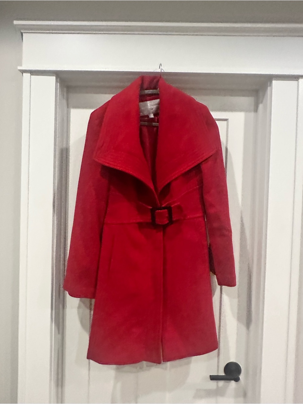 Jessica Simpson Red Belted Trench Coat